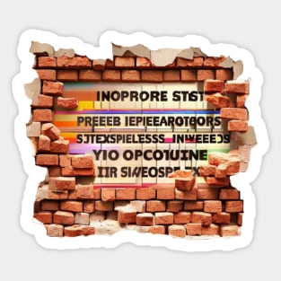 Red bricks wall Sticker